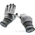 Hespax Cut Устойчивое безопасное перчатки PU